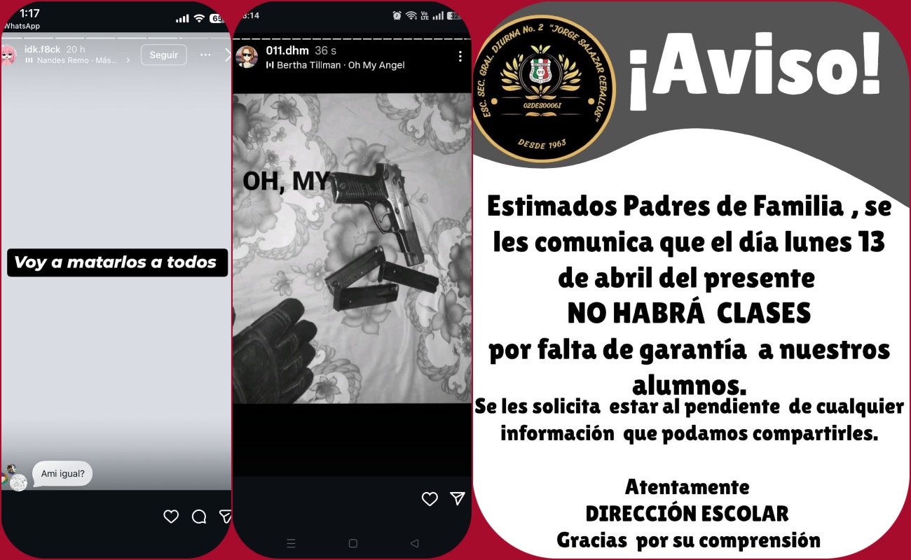 "Por falta de garantía a nuestros alumnos”, la justificación.