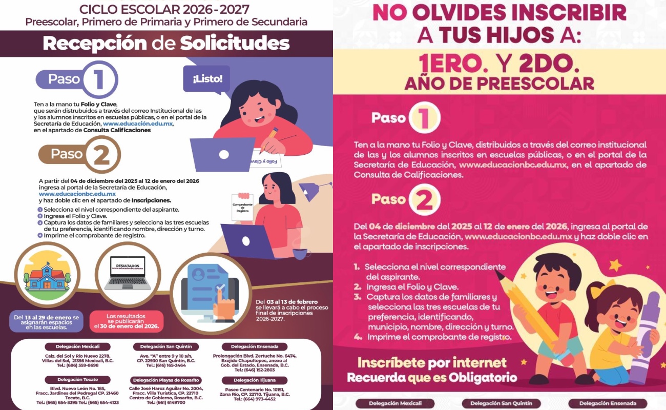 La recepción de solicitudes finaliza el lunes 12 de enero de 2026.