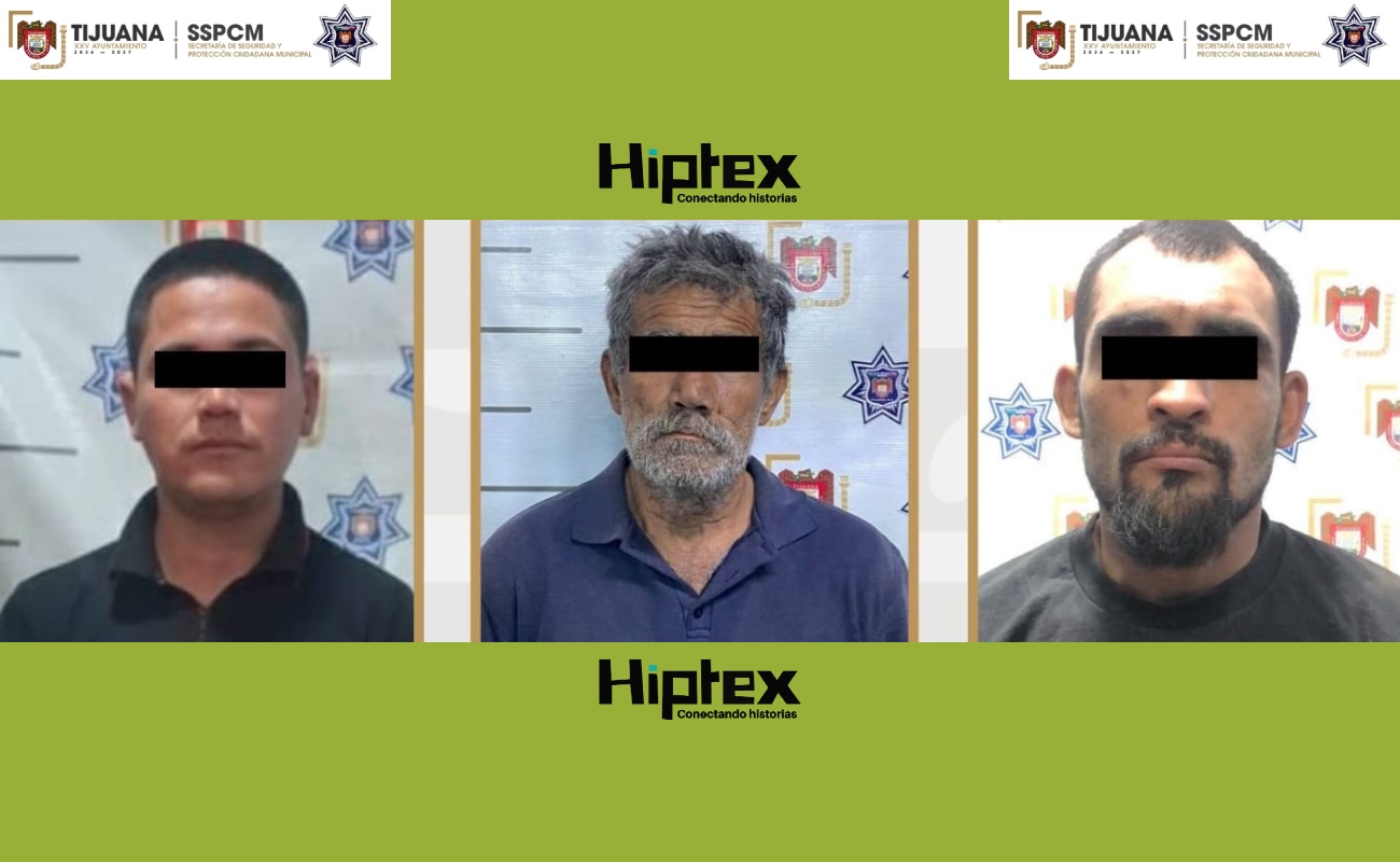 Detienen a tres personas por posesión de sustancias ilícitas