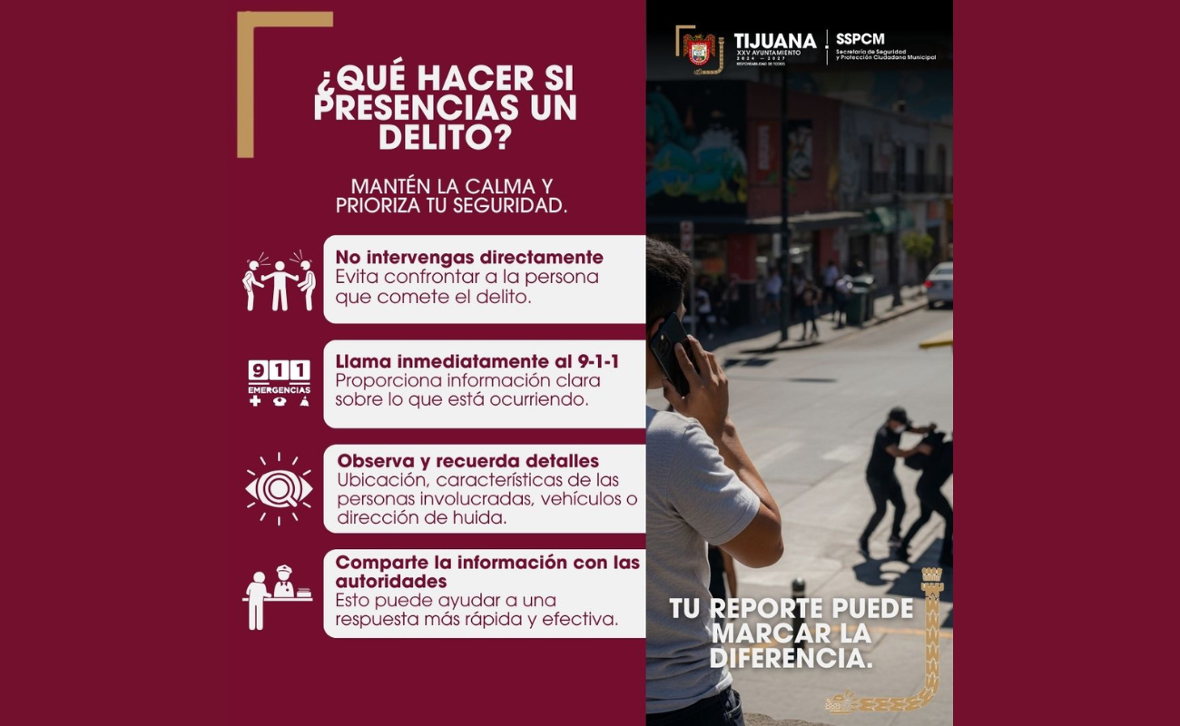 Proporcione información clara y precisa, incluyendo la ubicación, las descripciones de las personas y vehículos, y la posible dirección de huida.