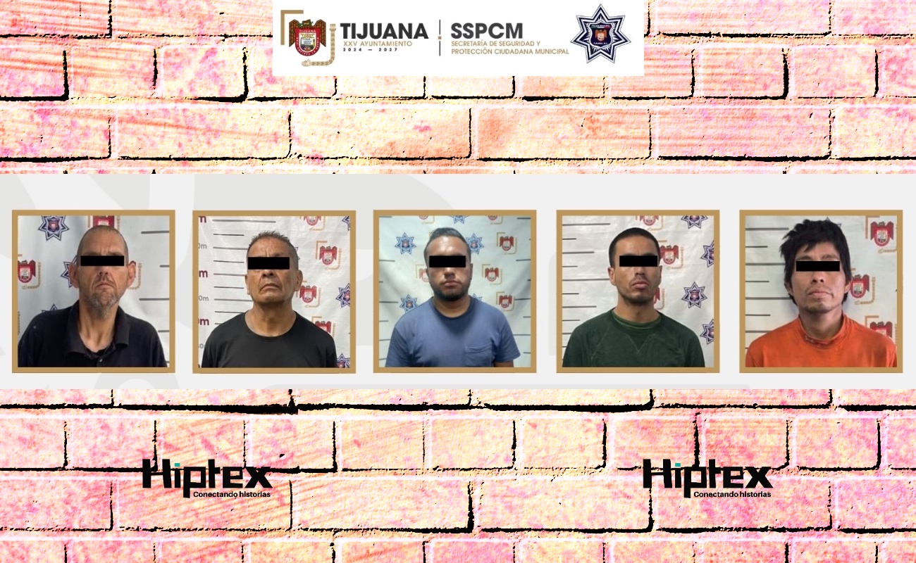 Captura Policía Municipal a cinco personas con órdenes de aprehensión