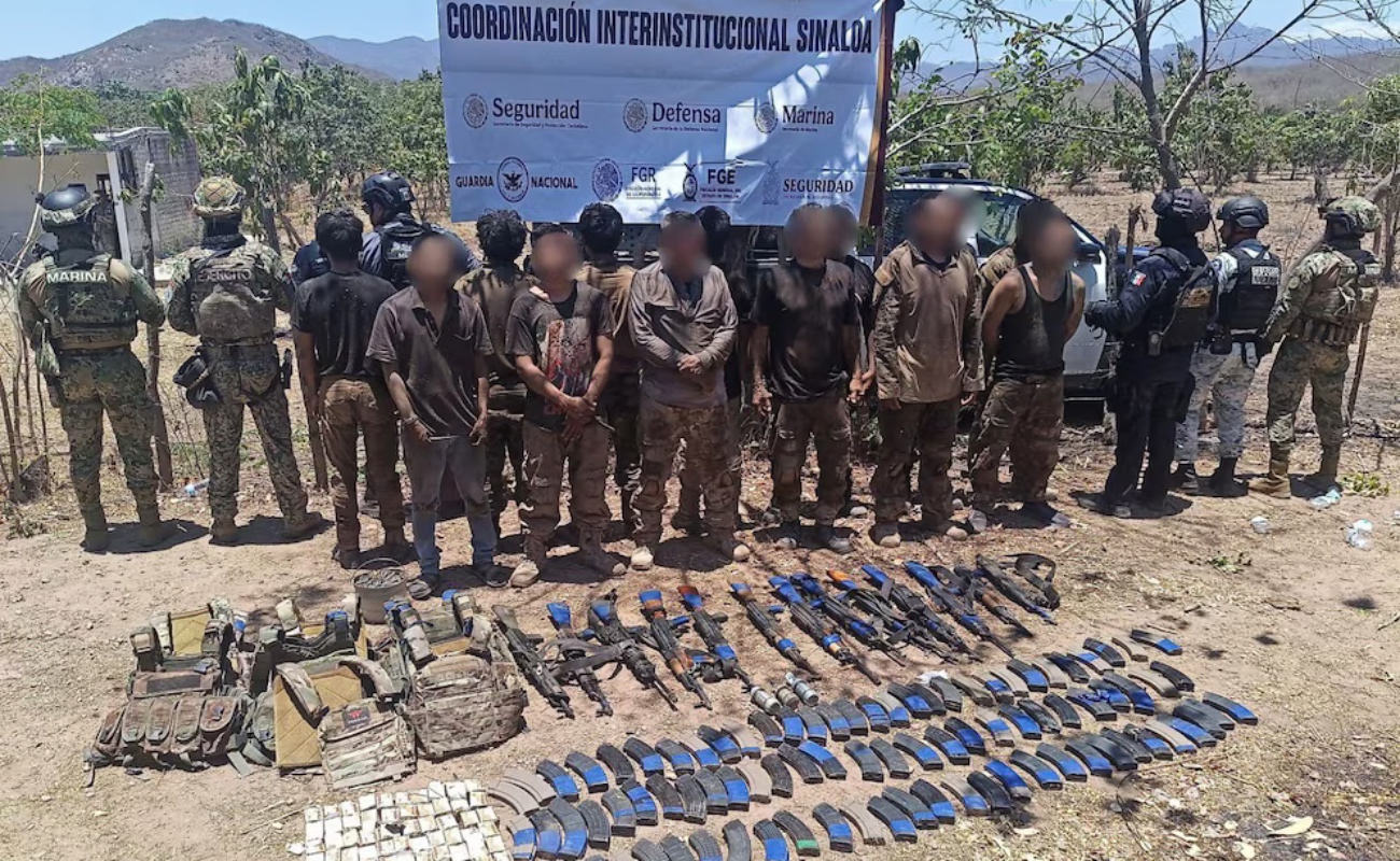 Capturan a 13 miembros de “Los Chapitos”, tras enfrentamiento con Marina y fuerzas federales