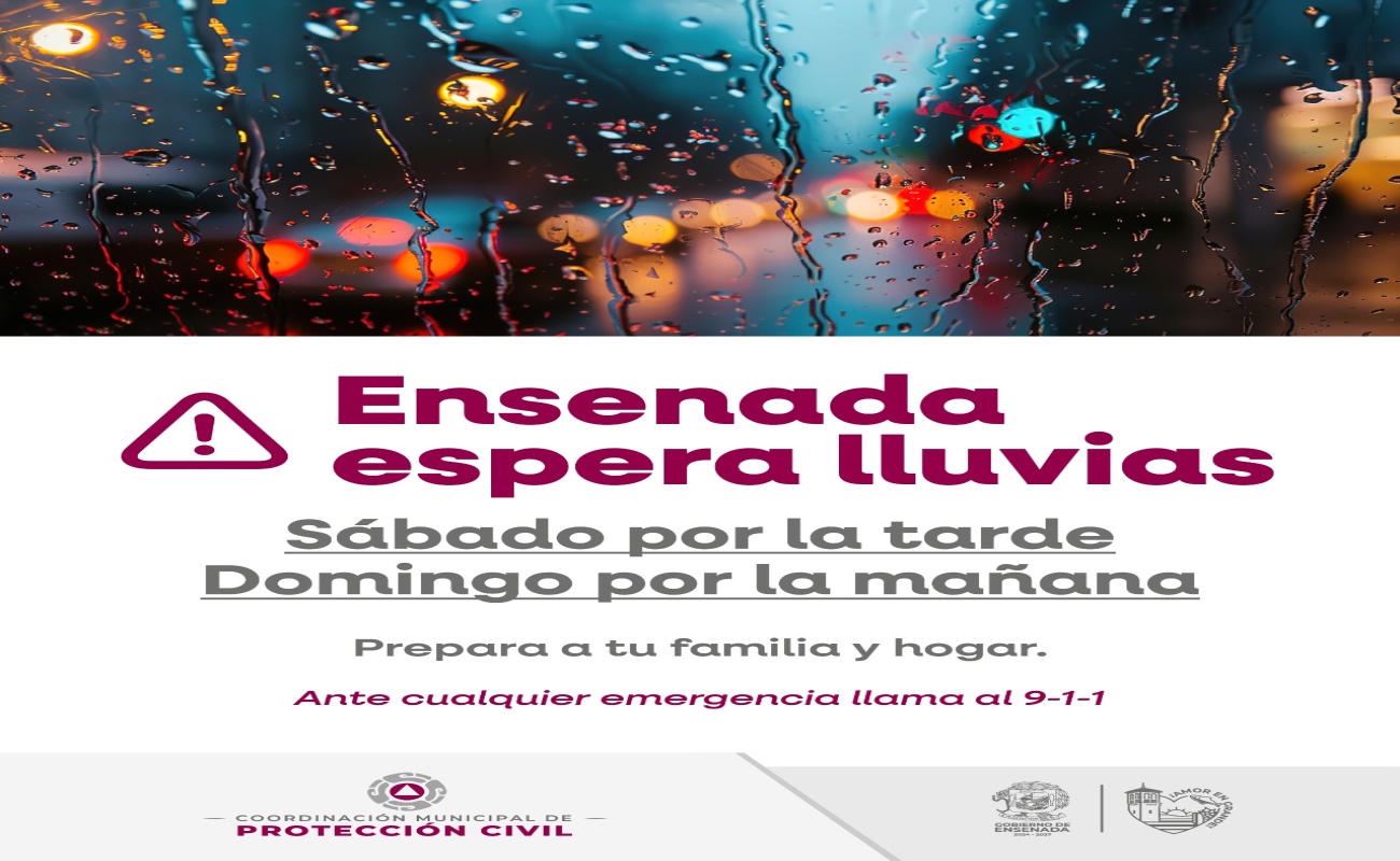 Las lluvias más intensas se esperan para las primeras horas del domingo 1 de noviembre.