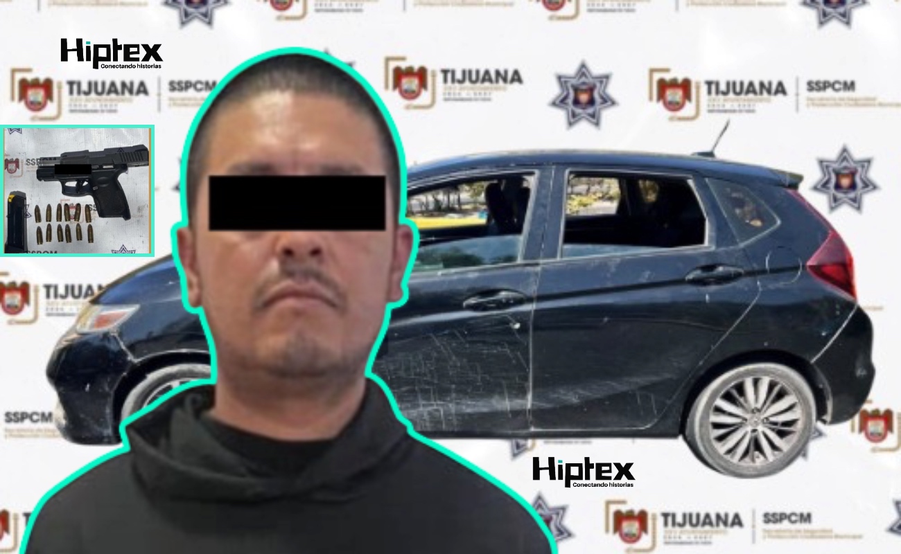 Arrestado por presunto robo con violencia de vehículo y portación de arma de fuego