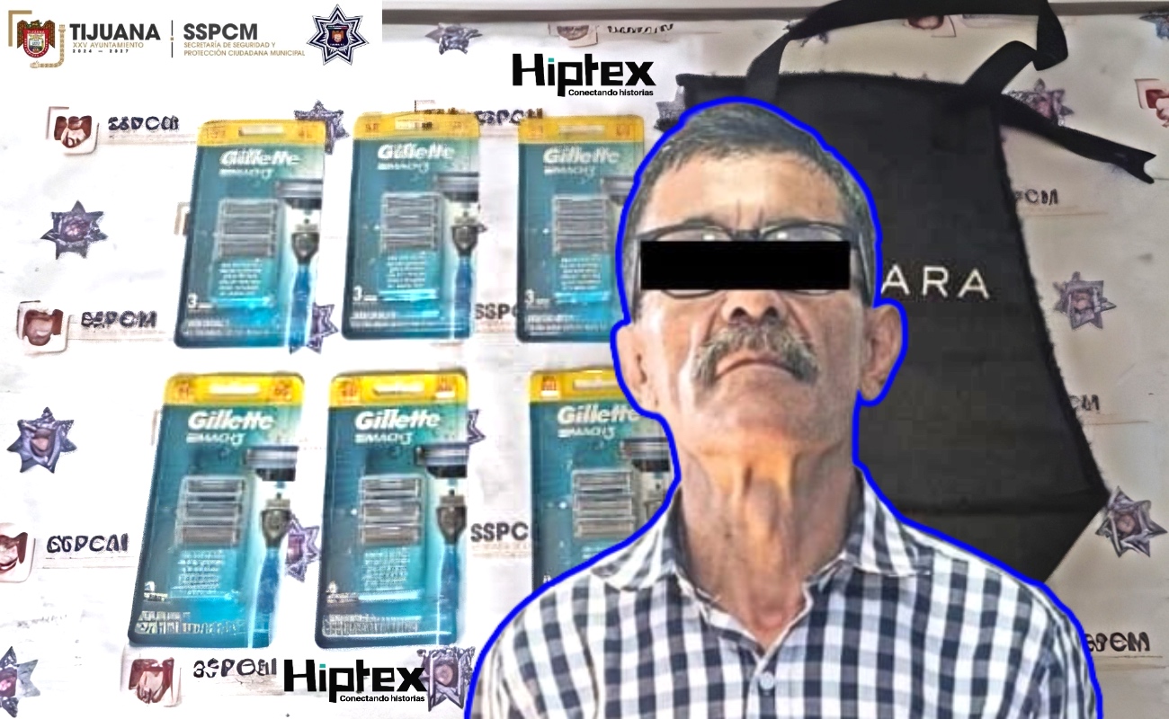 Se llevó sin pagar seis paquetes de cartuchos para afeitar; fue detenido