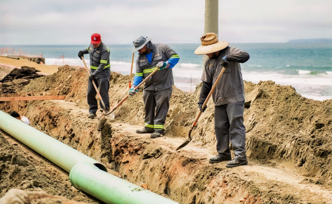 Supervisan rehabilitación de alcantarillado sanitario en andadores de Playas de Tijuana