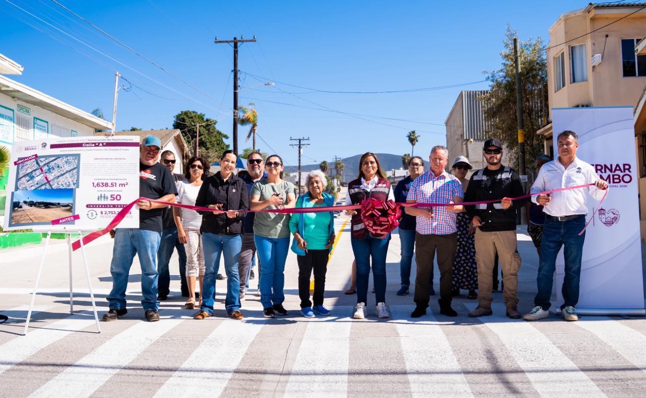 Inauguran pavimentación por más de 2.7 MDP en el sector Oriente de Ensenada