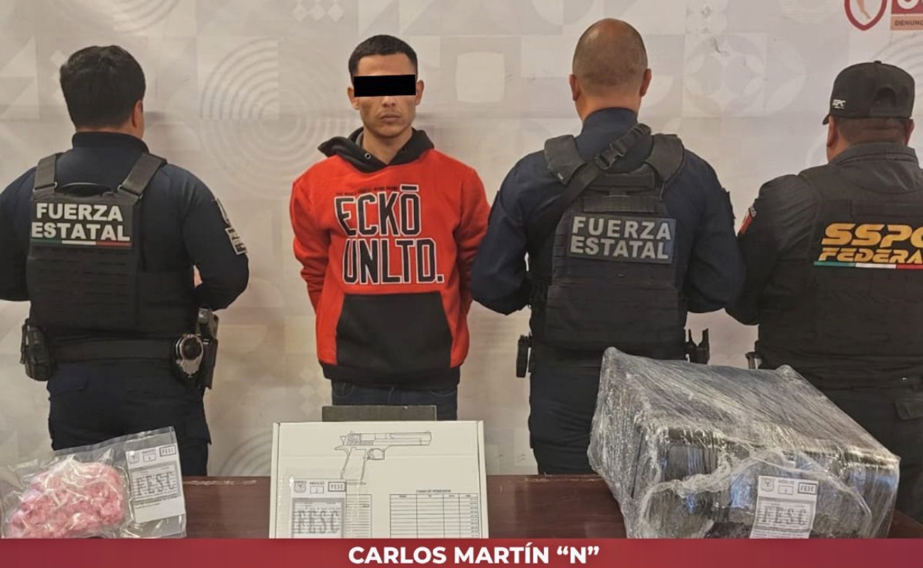 Captura Fuerza Estatal a individuo con más de dos kilogramos de droga y arma abastecida en Tijuana