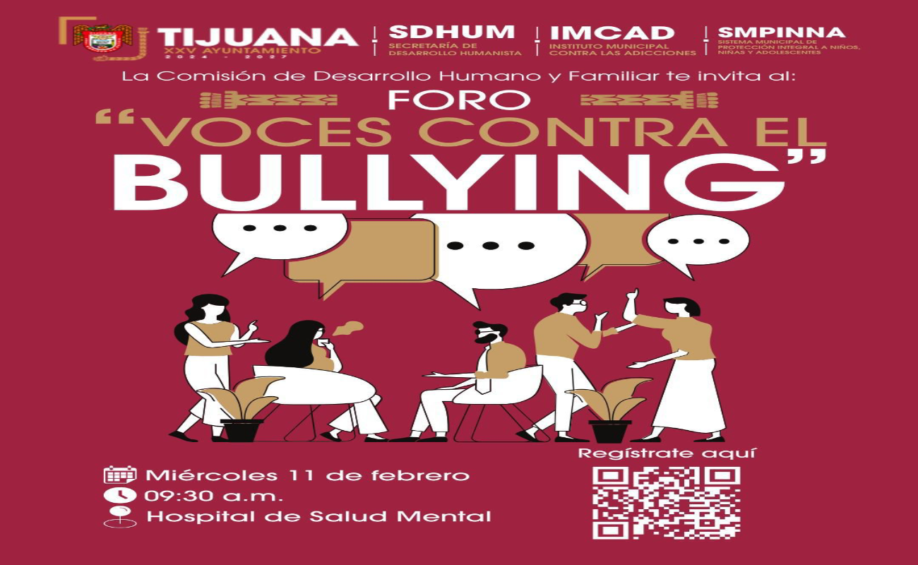 Realizará Gobierno Municipal el Foro 'Voces contra el Bullying’