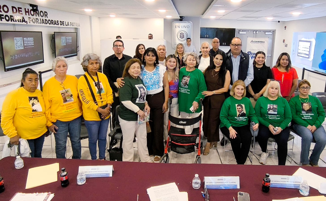 La Comisión de Derechos Humanos, presidida por Alejandrina Corral, analizó propuestas para fortalecer la protección a madres buscadoras en Baja California.