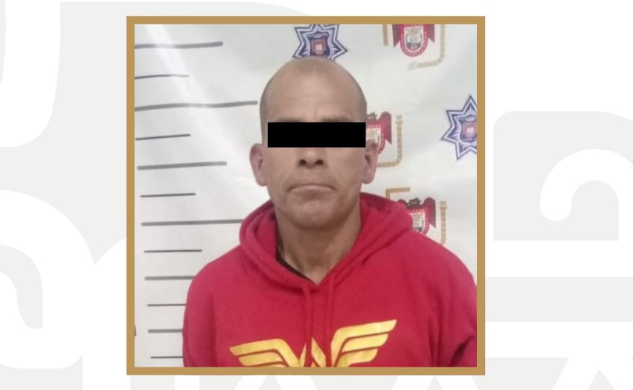 Policía Municipal arrestó a Julio “N”, de 44 años, por presuntamente agredir a una menor con un cinturón.