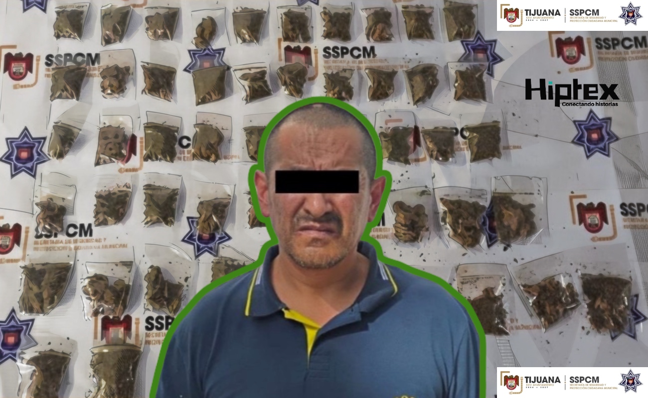 Detienen a presunto narcomenudista en posesión de varias dosis de marihuana