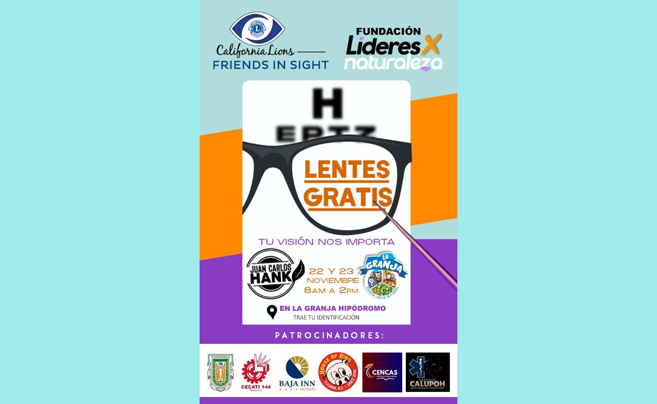 “Jornada Visión para el Futuro” llevará atención visual y lentes gratuitos a miles de tijuanenses