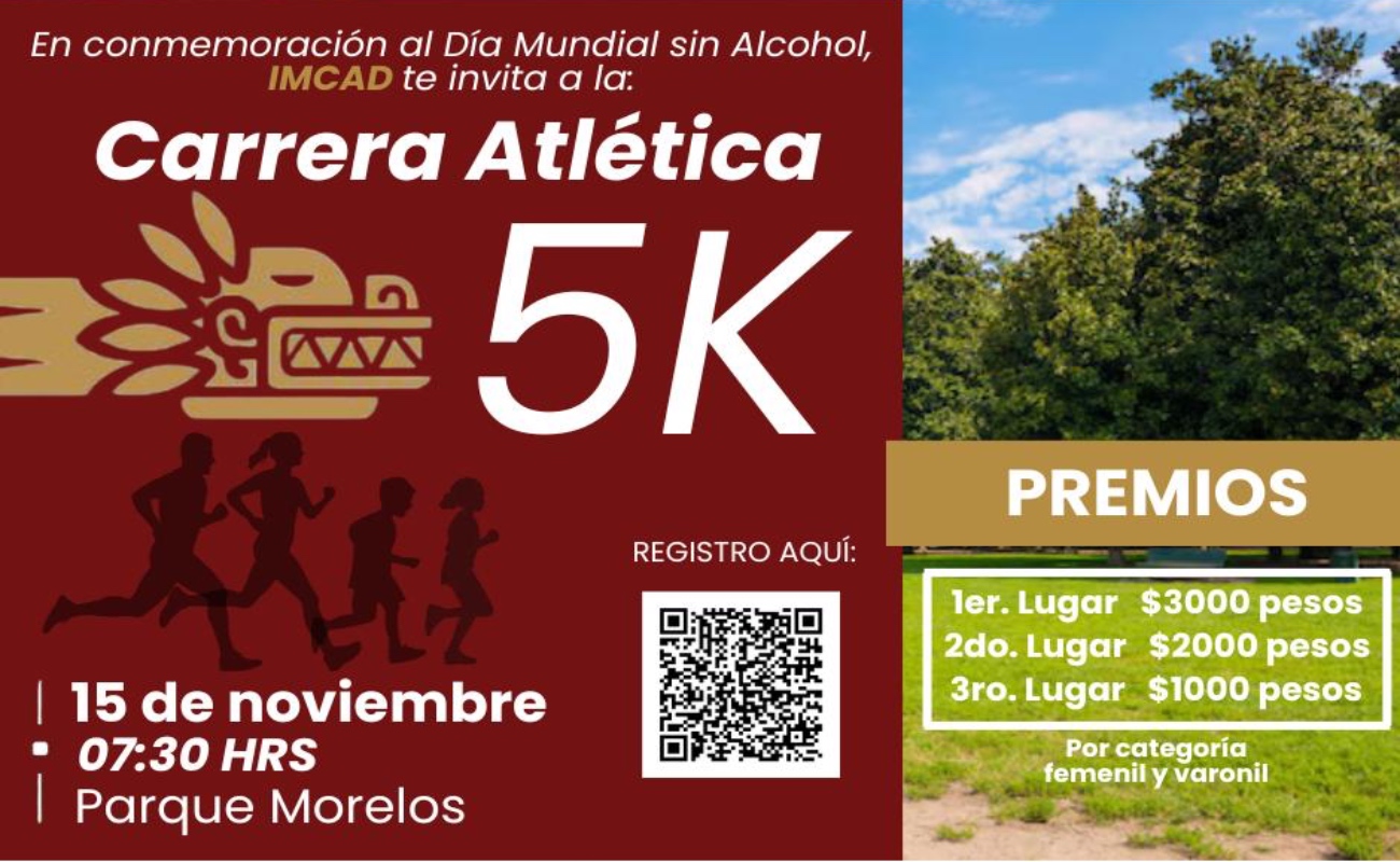 La actividad se llevará a cabo del próximo 15 de noviembre en las instalaciones del Parque Morelos.