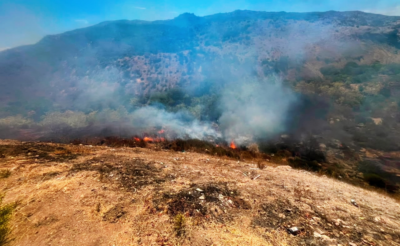 Evitan daños mayores por conato de incendio en Parque Estatal Arroyo San Miguel