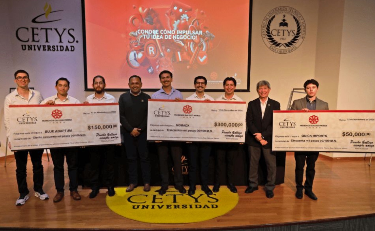 Tres proyectos de estudiantes y egresados de Ingeniería de CETYS ganaron el Fondo Francisco Gallego Monge 2025, que apoya el emprendimiento desde 2010