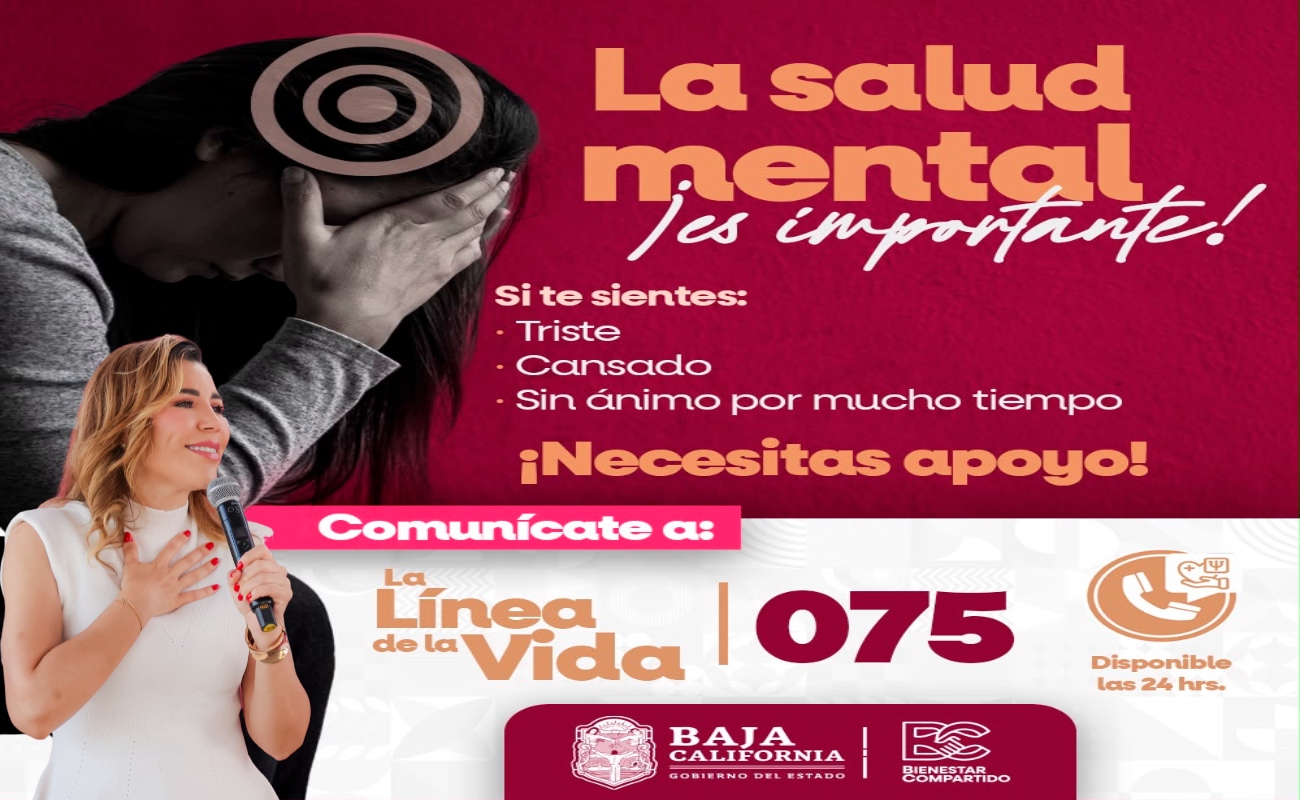 Acerca gobierno de BC apoyo en salud mental con atención gratuita en todo el estado