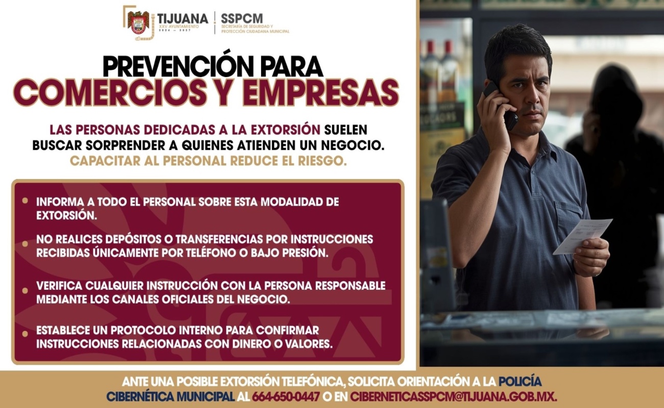 Los extorsionadores suelen aprovechar la incertidumbre y la presión para sorprender a quienes atienden un negocio.