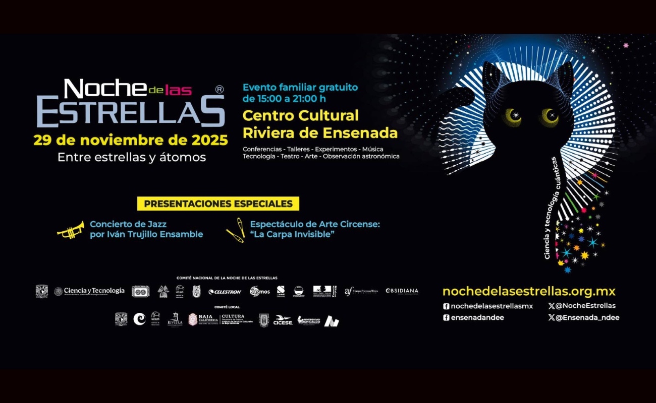 Invitan  Gobierno de Ensenada  y UNAM a disfrutar de la noche de las estrellas 2025