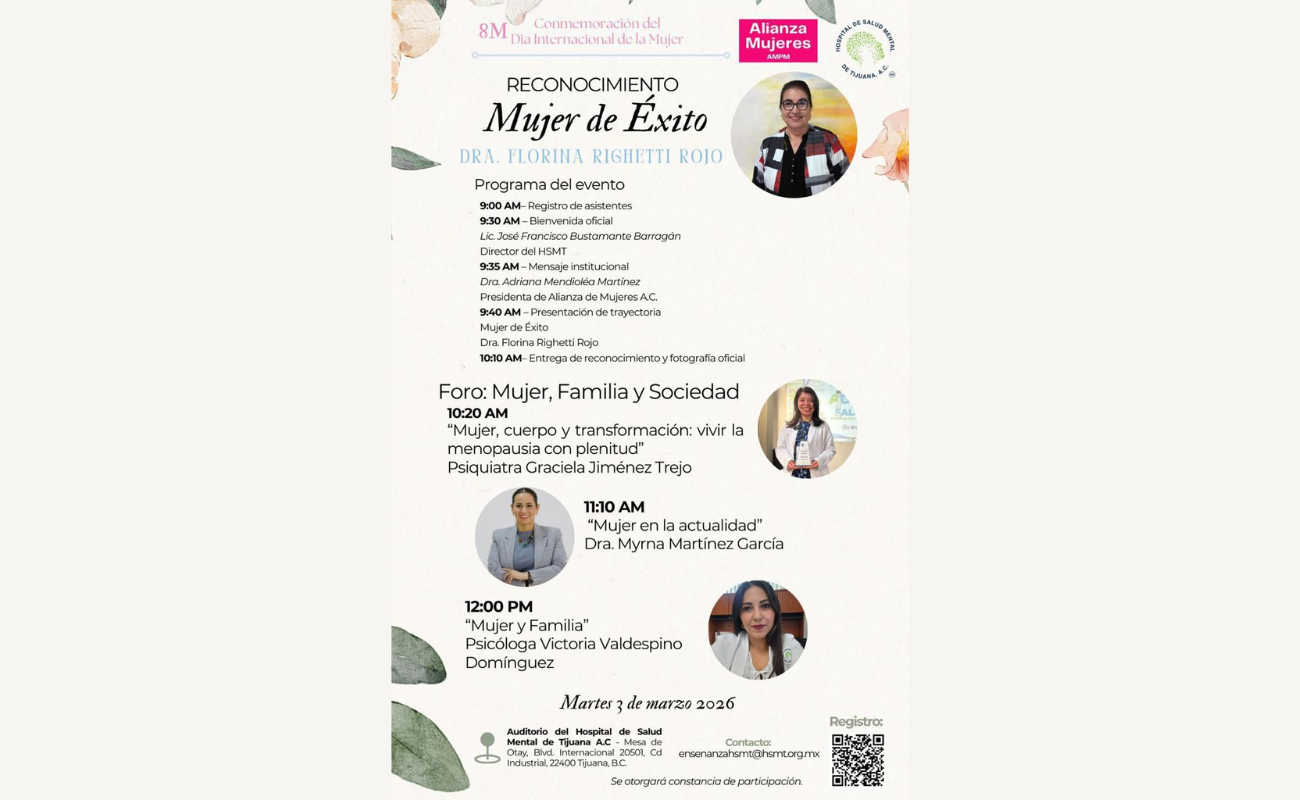 También reconocerá la trayectoria de la Dra. Florina Riguetti Rojo.