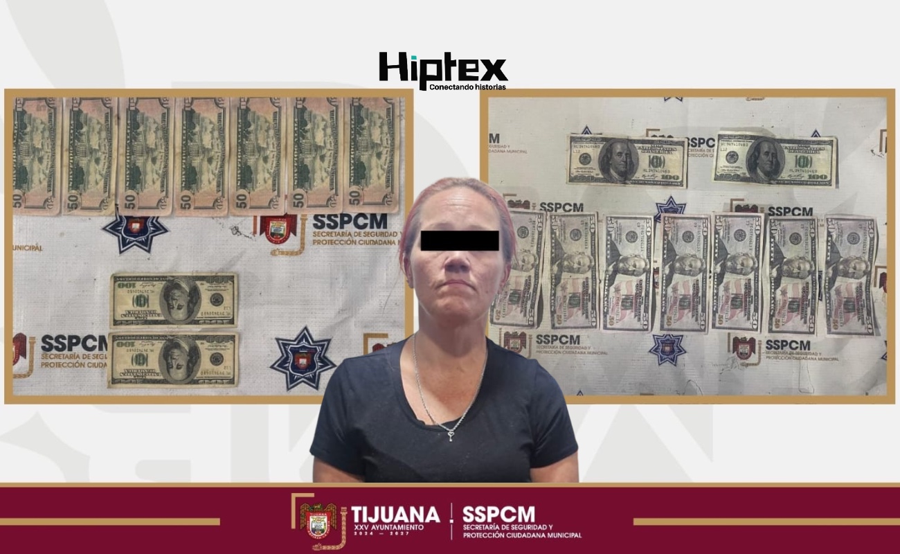 Asegura Policía Municipal a mujer por intento de cohecho y con dinero apócrifo