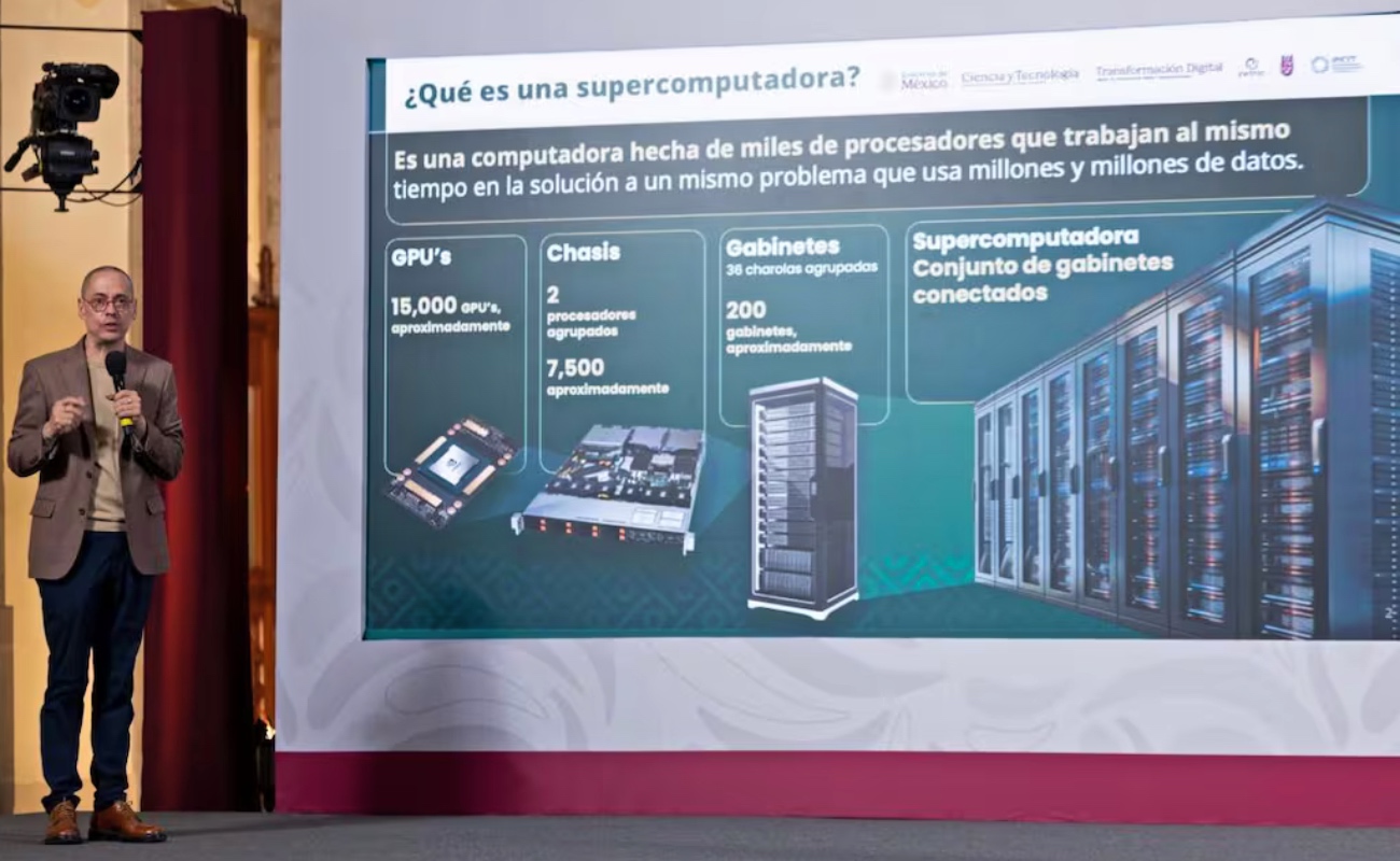 Prototipo conceptual de la supercomputadora Coatlicue, presentada como el proyecto de cómputo avanzado más ambicioso en la historia tecnológica de México.
