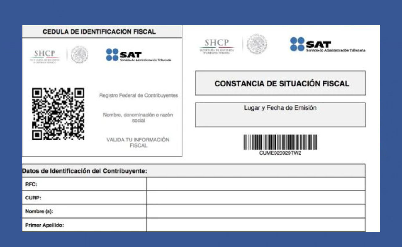 SAT remarca que no te deben exigir la Constancia de Situación Fiscal para una factura.