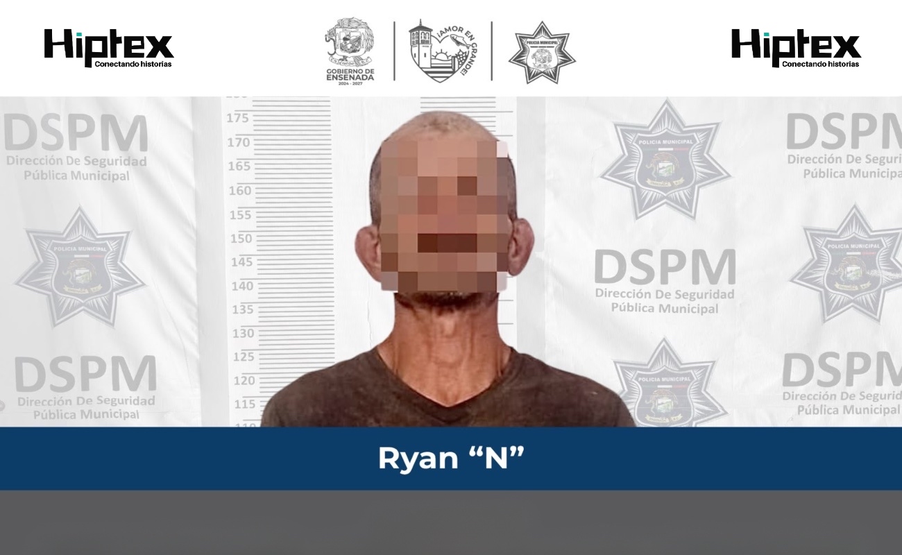 Elementos de la Dirección de Seguridad Pública Municipal (DSPM) aseguraron a Ryan “N”.
