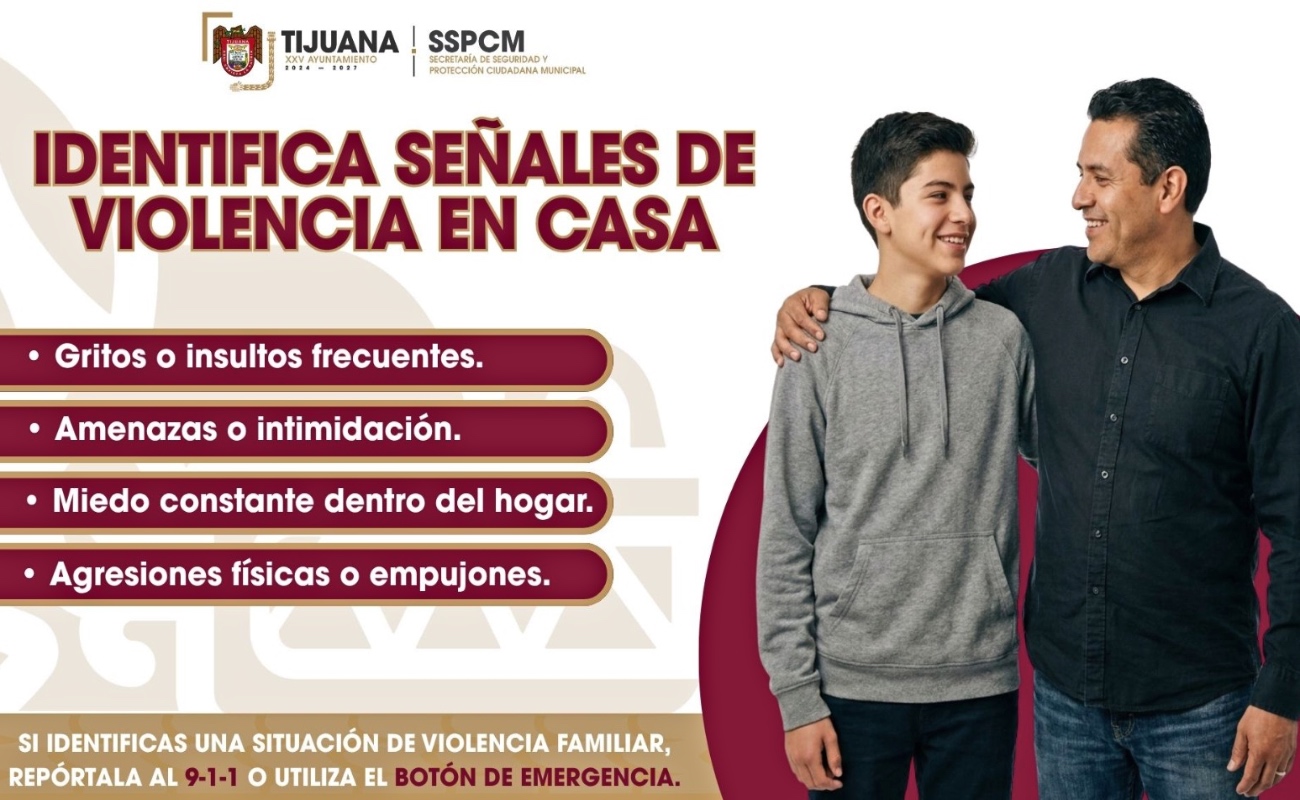 Exhorta SSPCM a identificar y denunciar señales de violencia familiar