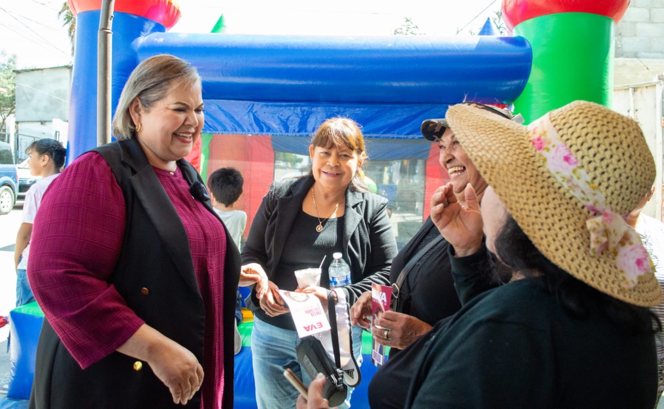 Madres de familia de Rosarito escucharon protestas de bienestar de la diputada Eva Moreno