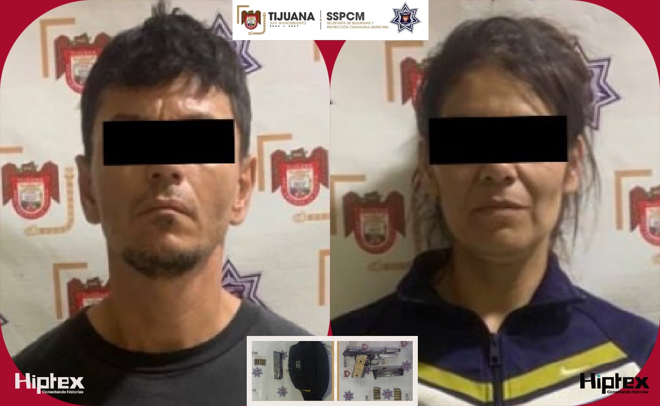 Arresta Policía Municipal a pareja por la presunta posesión de un arma de fuego