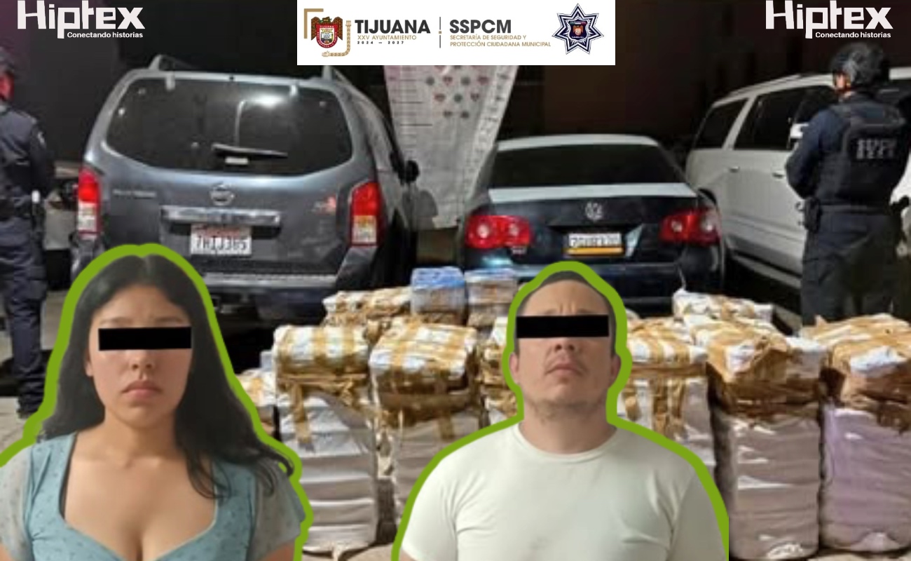 Jenifer Citlaly "N" y Carlos Adrián “N”, los detenidos.