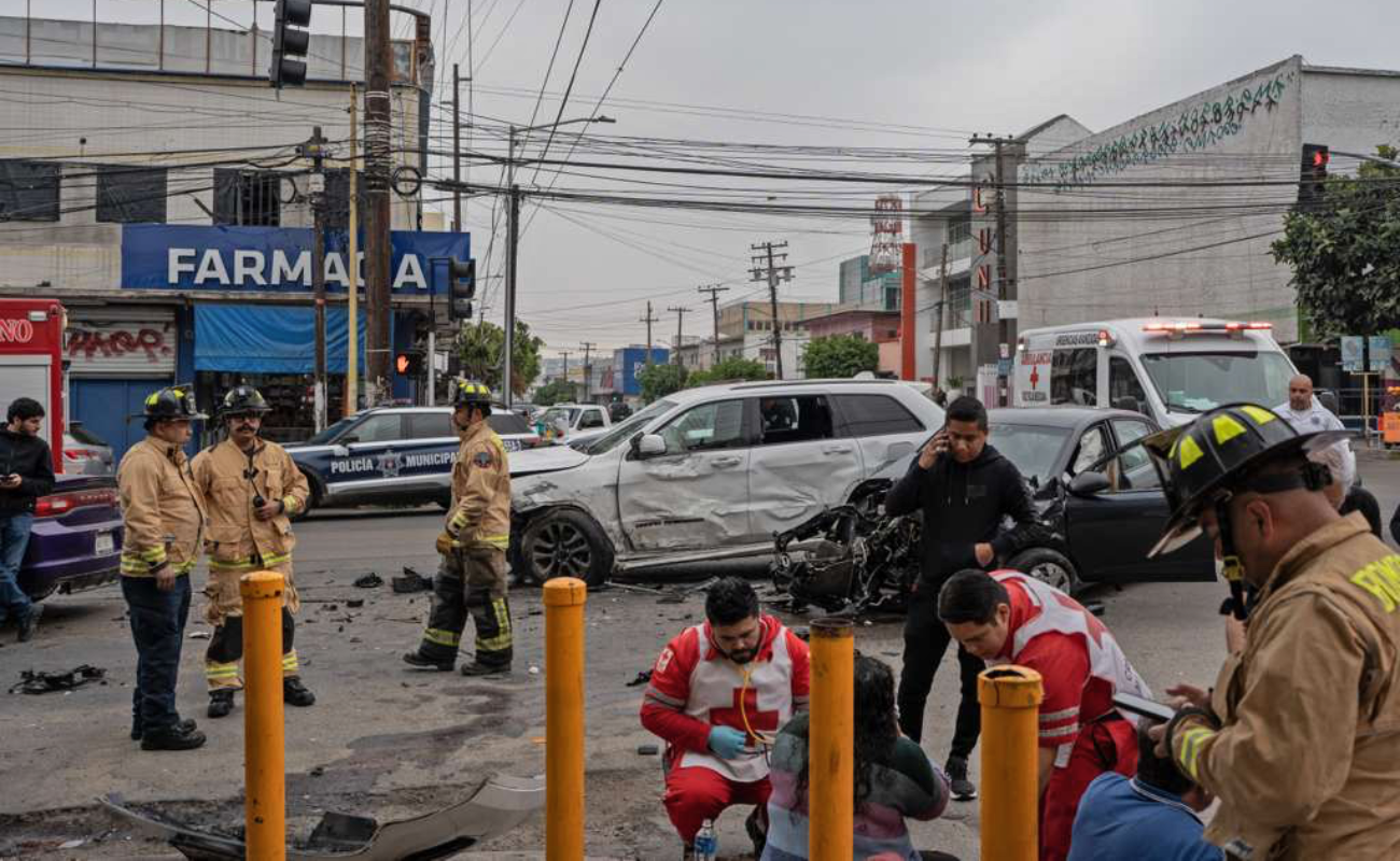 Choque múltiple en Zona Centro deja un lesionado