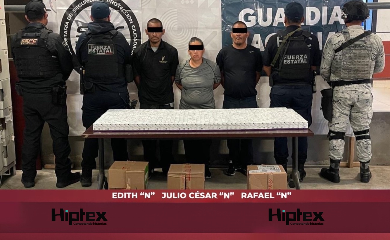 Decomisa Fuerza Estatal 50 mil pastillas de medicamento controlado en Tijuana; hay tres detenidos