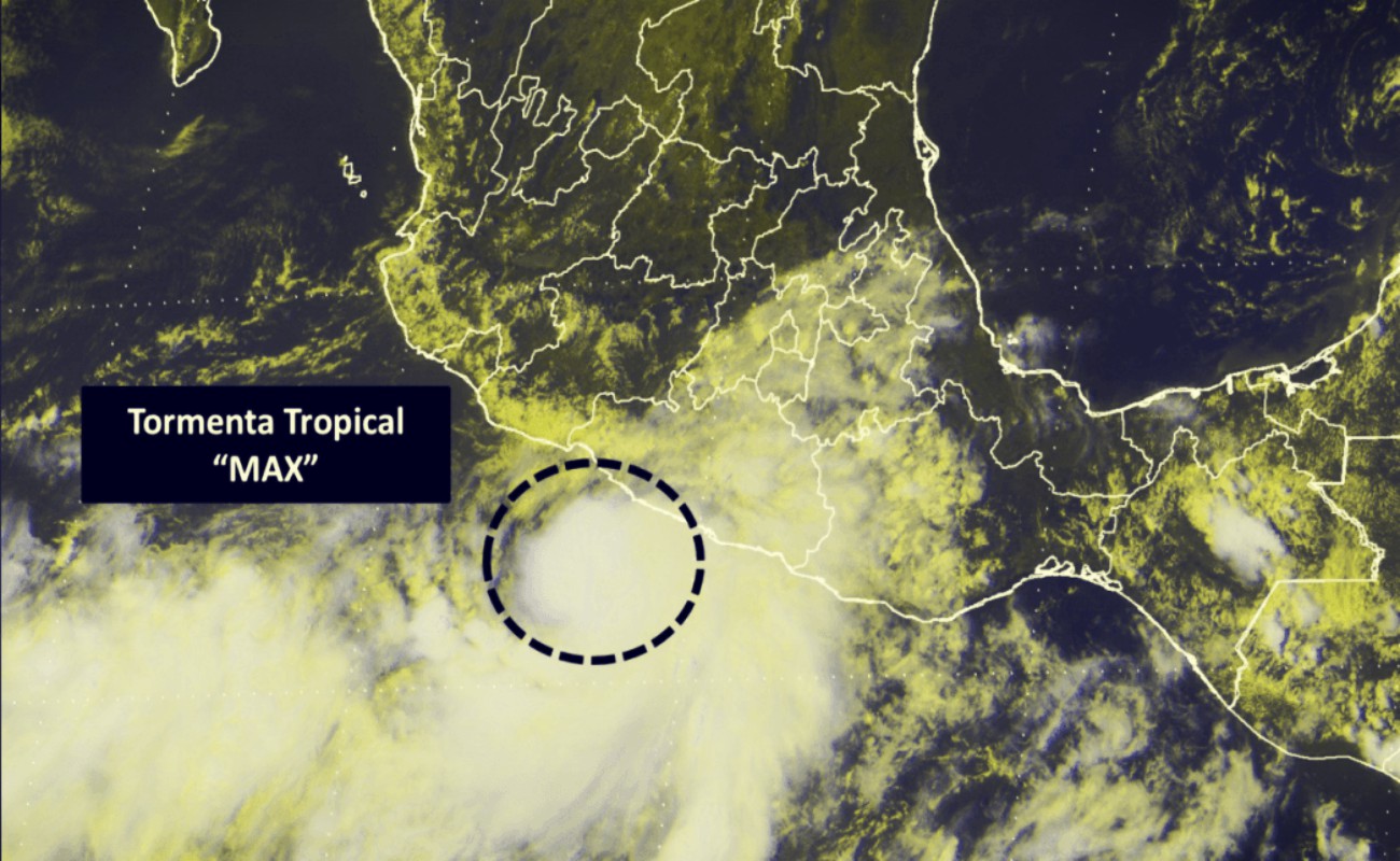 La tormenta tropical "Max" tocara tierra la madrugada de este jueves en Guerrero