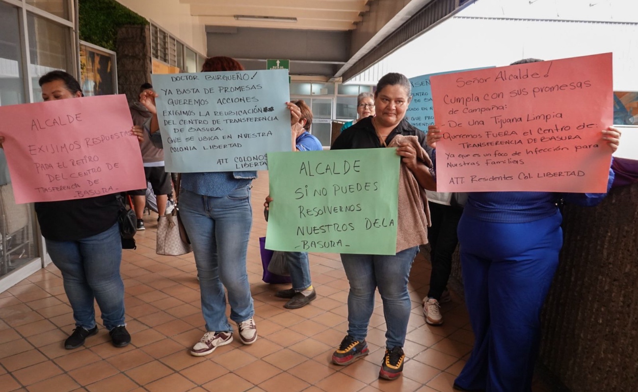 Colonos de la Libertad exigen reubicación de centro de transferencia de basura en Tijuana