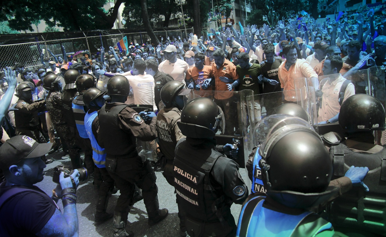 Juan Guaido encabezó un mitin de la oposición a Nicolás Maduro en Caracas.