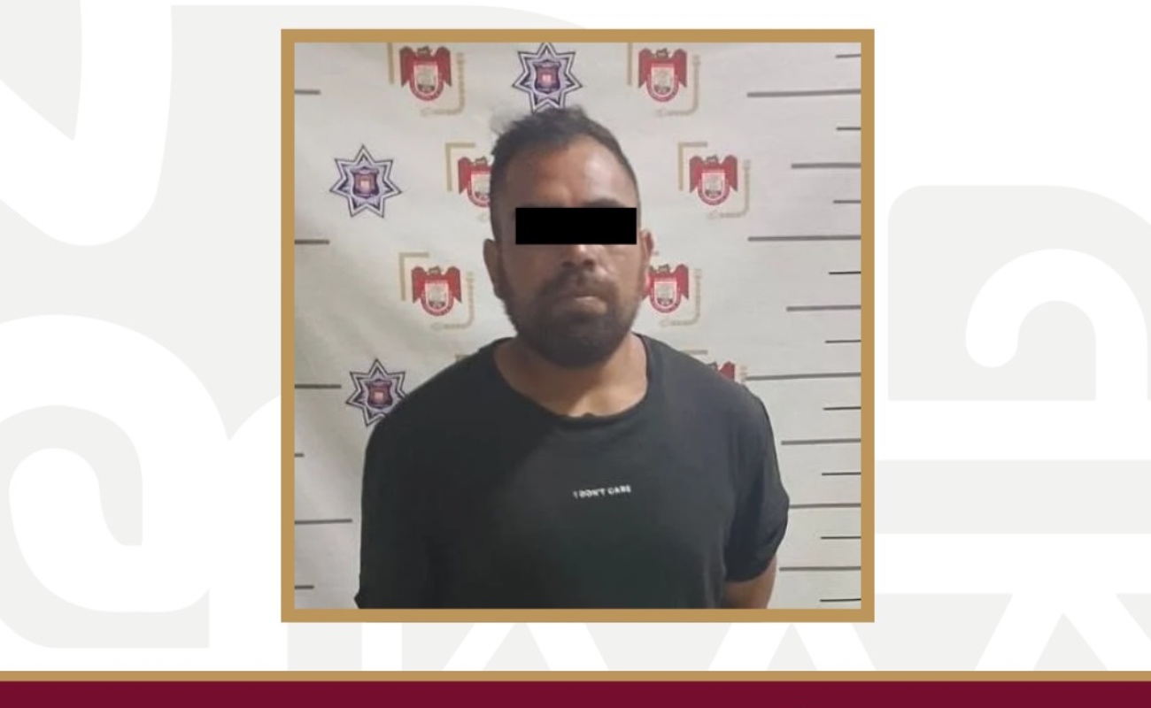 Agentes de la SSPCM detuvieron a Jesús “N”, de 33 años, por violencia familiar en la colonia Fernández tras una denuncia de agresión física.