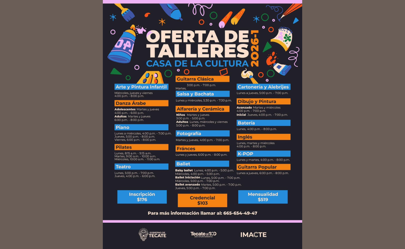 Las inscripciones están abiertas y el costo es de $176 pesos, con una mensualidad de $519 pesos.