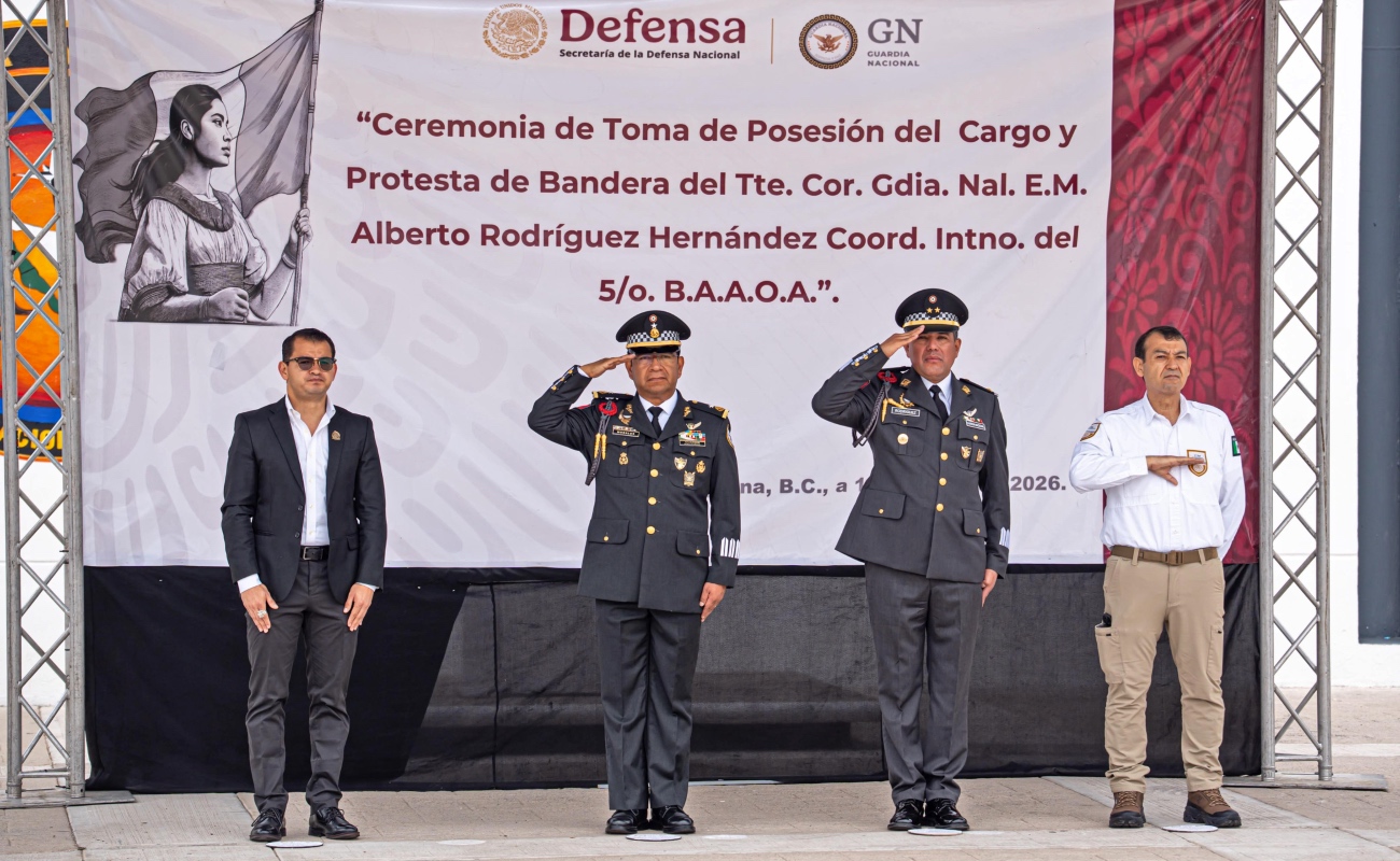 Asiste alcalde Abdiel Gutiérrez a toma de protesta del coordinador interino del  Batallón de Apoyo de GN