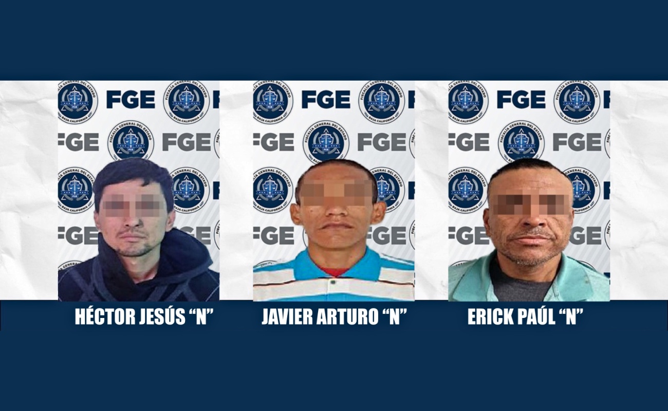 Héctor Jesús, Javier Arturo y Erick Paúl enfrentan cargos por robos en viviendas, calles y una tienda Oxxo, respectivamente.