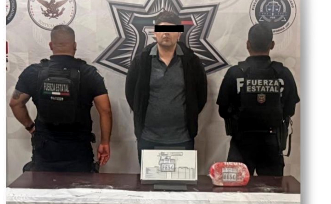 Cae sujeto en posesión de un kilo de cocaína y arma de fuego