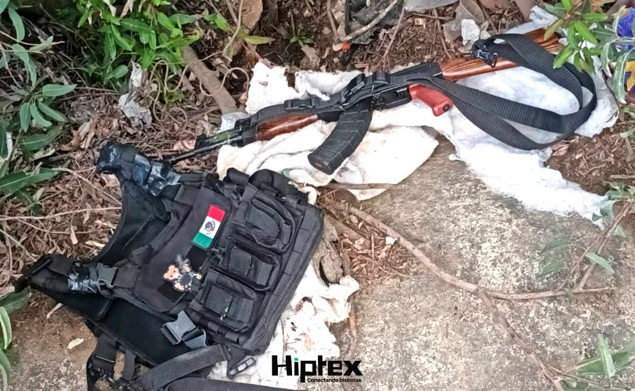 El hallazgo se realizó tras un reporte de detonaciones y los indicios fueron puestos a disposición de la Fiscalía General de la República.