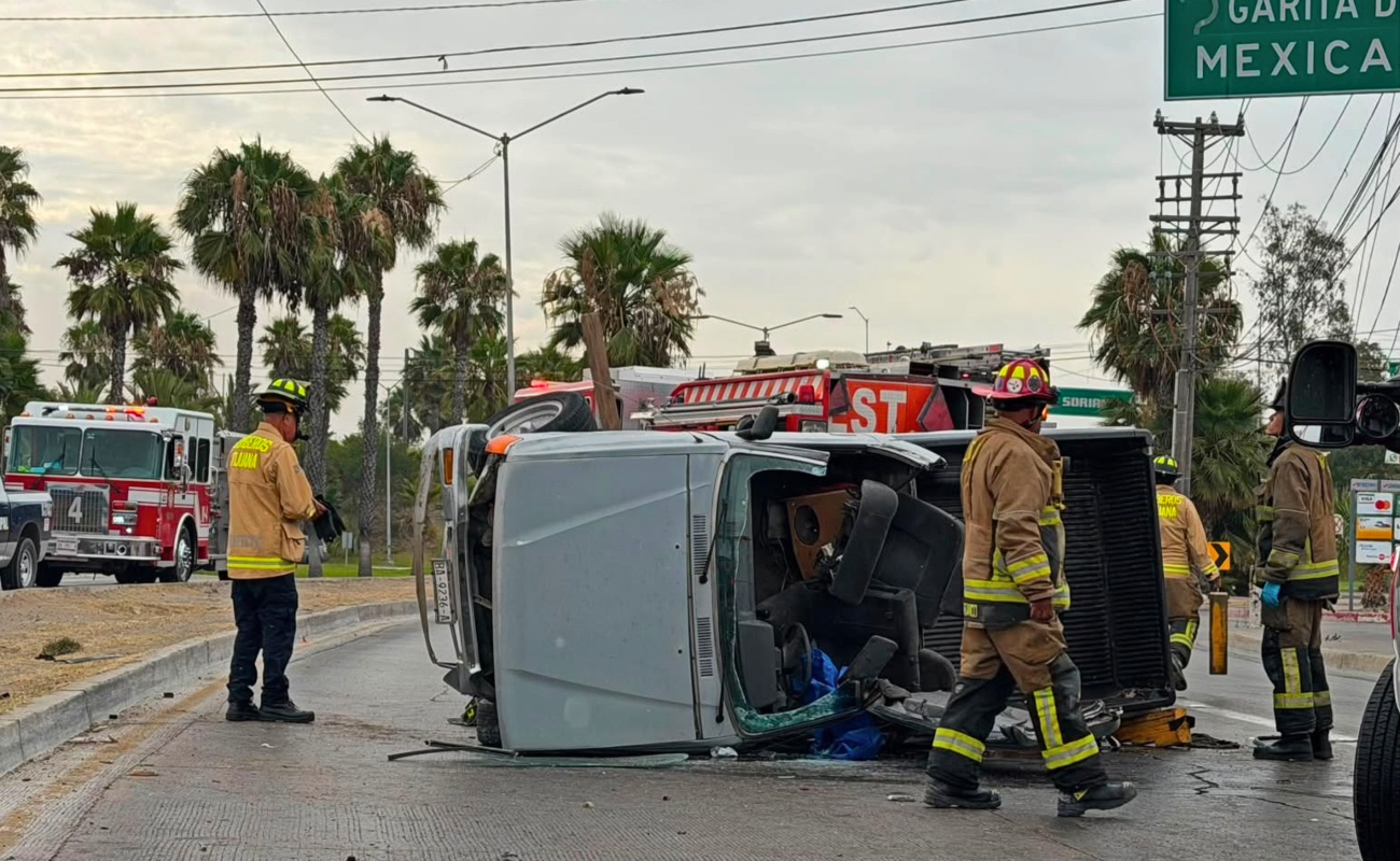El conductor fue trasladado a un hospital.