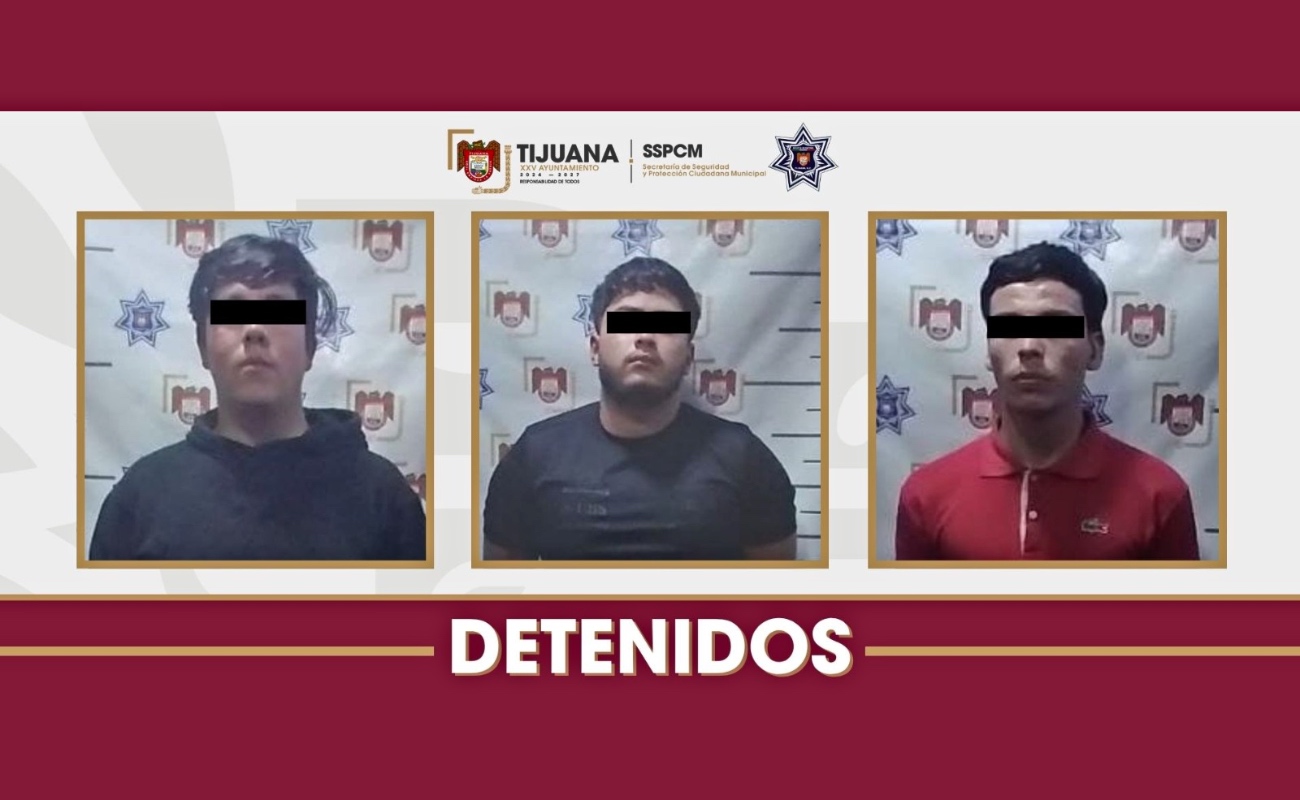 Detiene Policía Municipal a tres hombres por robo con violencia en El Florido
