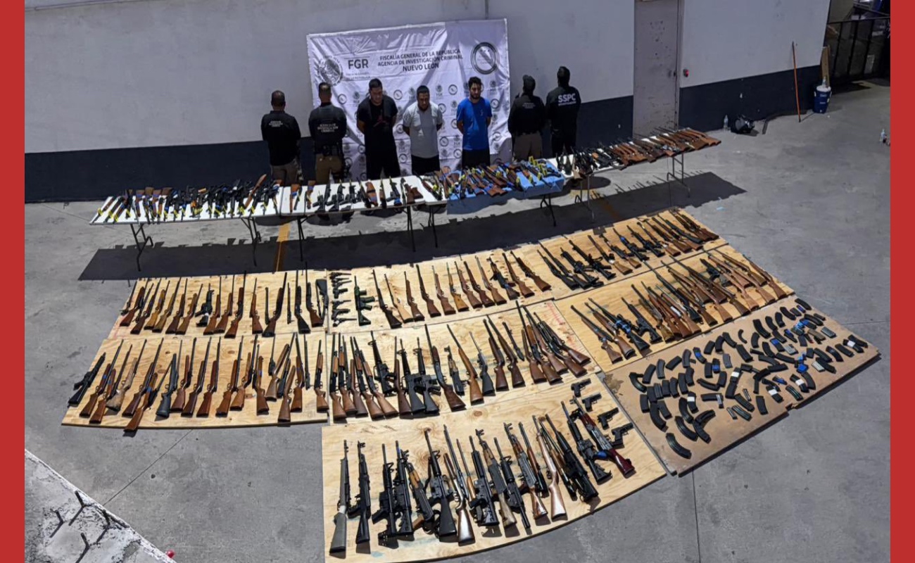 El arsenal provenía de Texas, Estados Unidos.