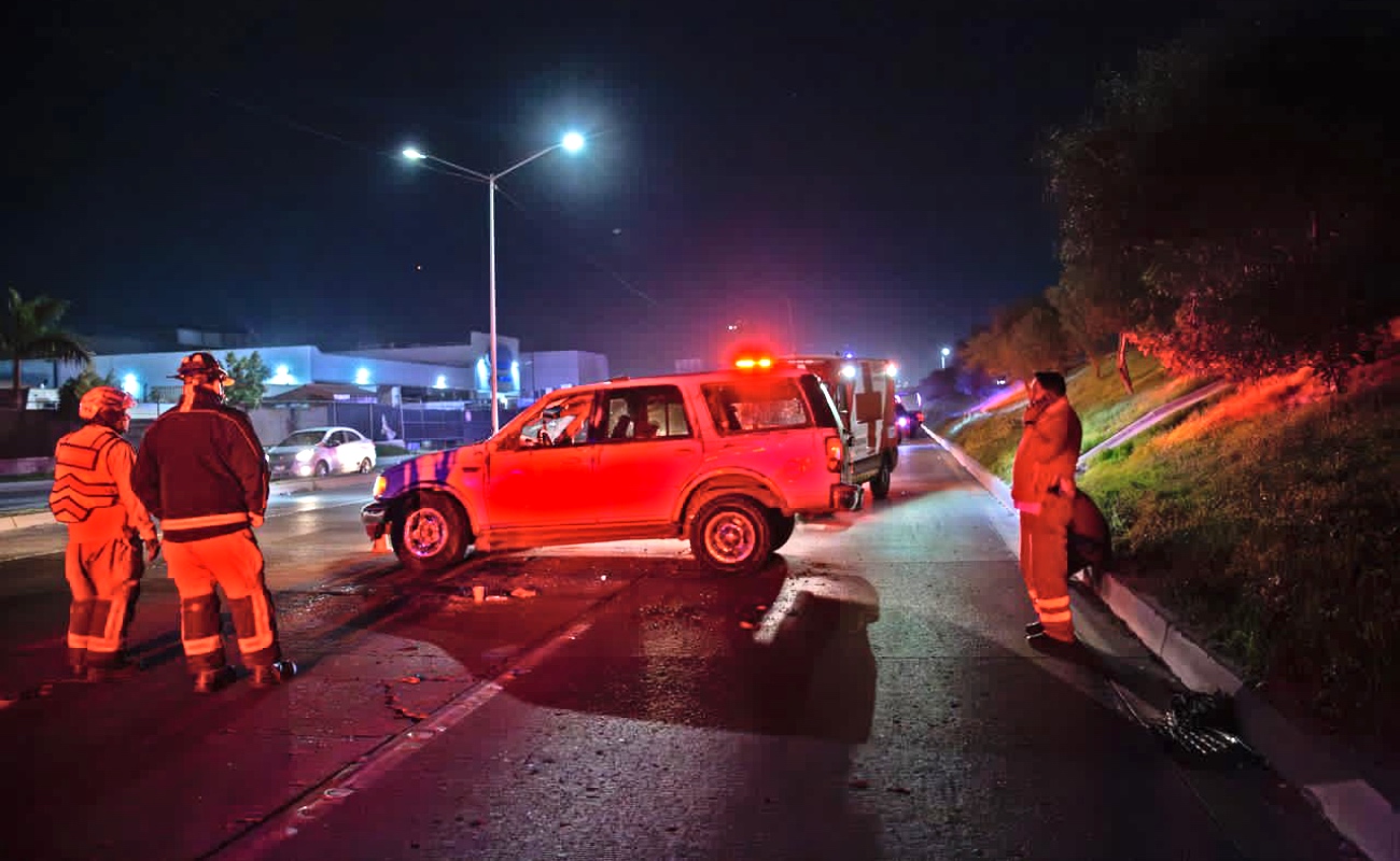El accidente fue a la altura de la colonia Los Álamos.