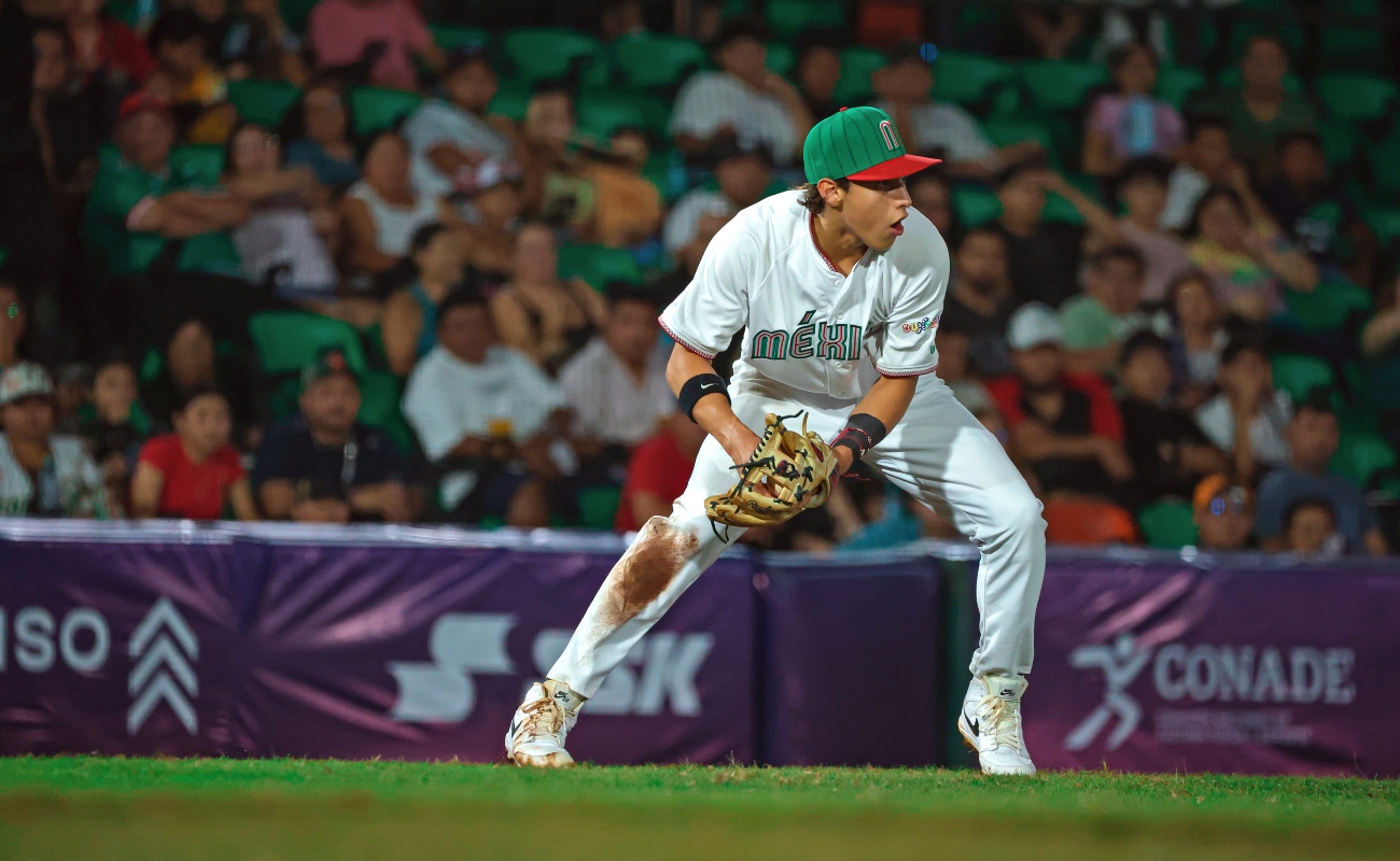 Jazael Figueroa Hurtado concluyó su participación en el Mundial Sub-15 con México, promediando .304 y siete impulsadas.