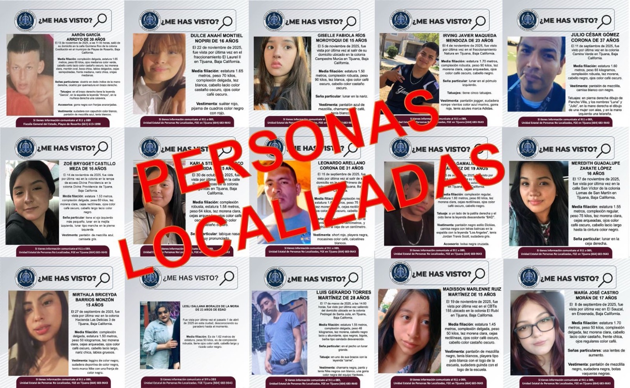 Localiza FGE a 15 personas reportadas como desaparecidas