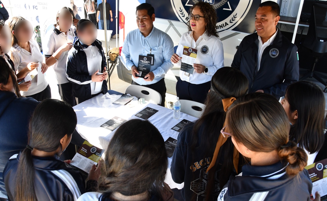 Fortalece FGE vinculo con jóvenes en secundaria técnica 43 de Ensenada